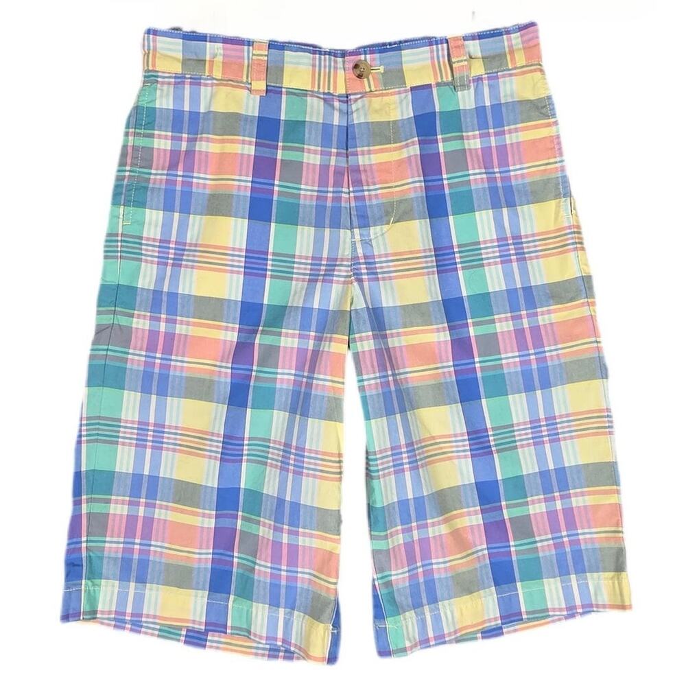VINEYARD VINES PLAID SHORTS – WOMEN’S SIZE 14 – 100% COTTON – MID-RISE FIT